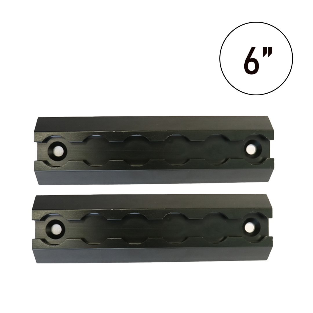 PrecisionEdge 6-Inch Aluminum Logistic Tracks: Set of 2 - 2200 lbs Load Capacity