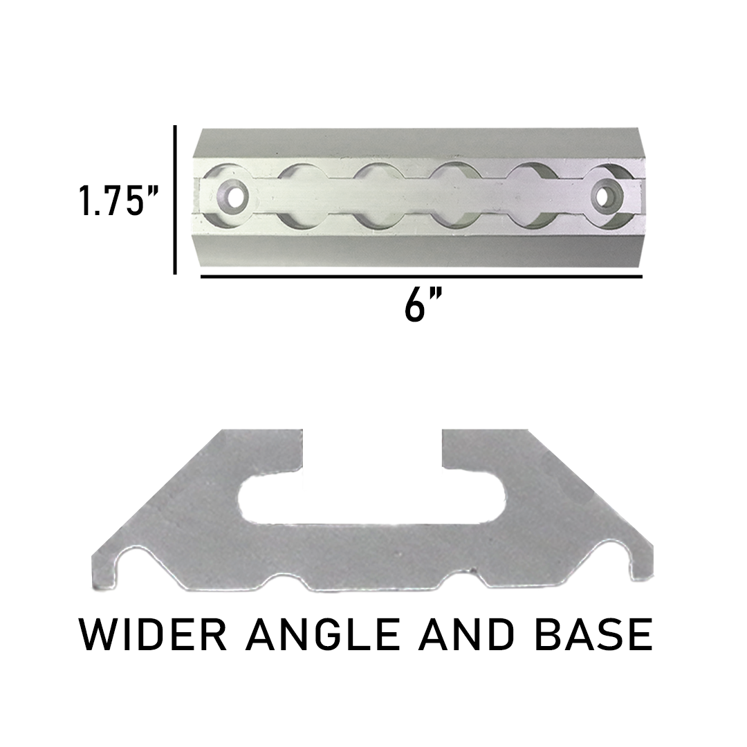 PrecisionEdge 6-Inch Aluminum Logistic Tracks: Set of 2 - 2200 lbs Load Capacity