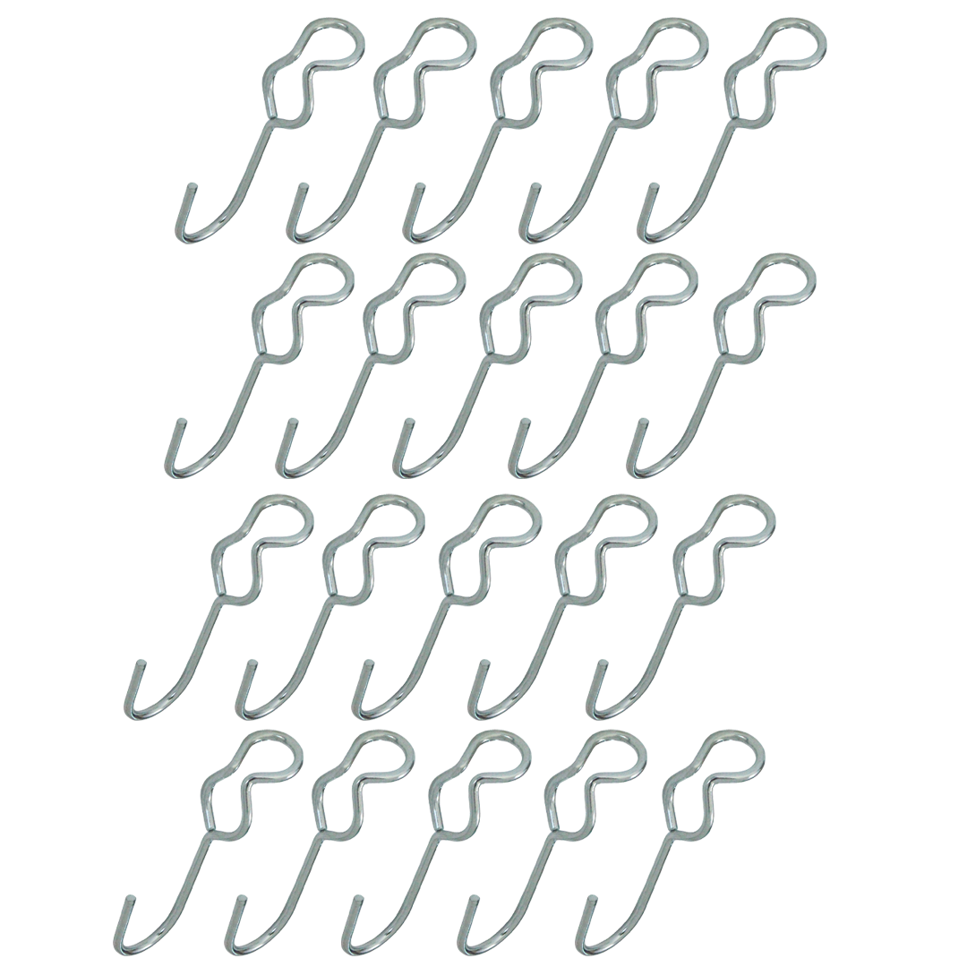 Rubber Rope Hooks - Set of 20: Compatible with 3/8" and 7/16" Rubber Cords for Custom Tie-Down Solutions