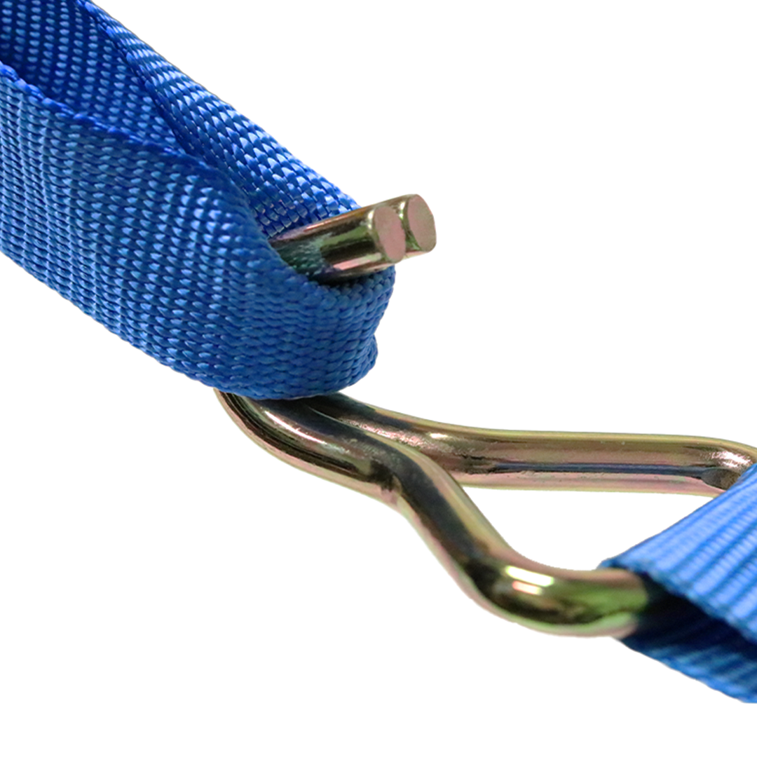 Boxer BlueGuard 2" x 16' Ratchet Strap with J Hooks - 4400 lbs Breaking Strength