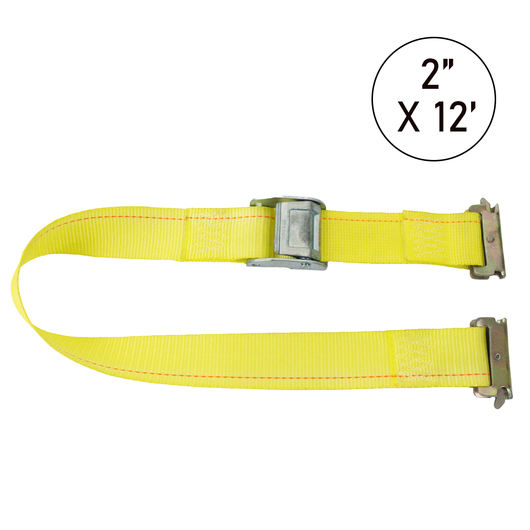 Boxer Cam Buckle E Track Strap - 2" x 12' Size, Universal E Track Compatibility