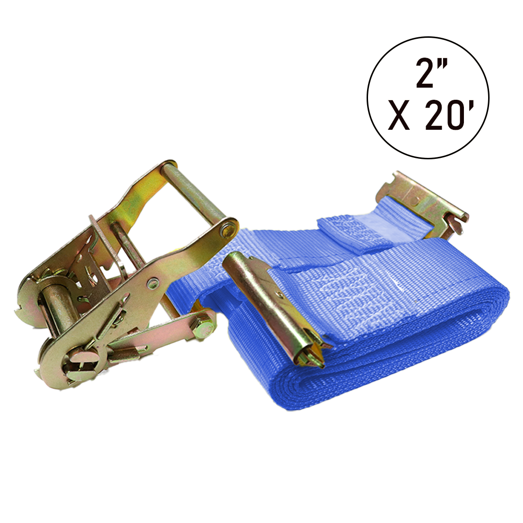 Boxer SecurePro 2" x 20' Logistic E Track Straps - 4400 lbs Load Capacity