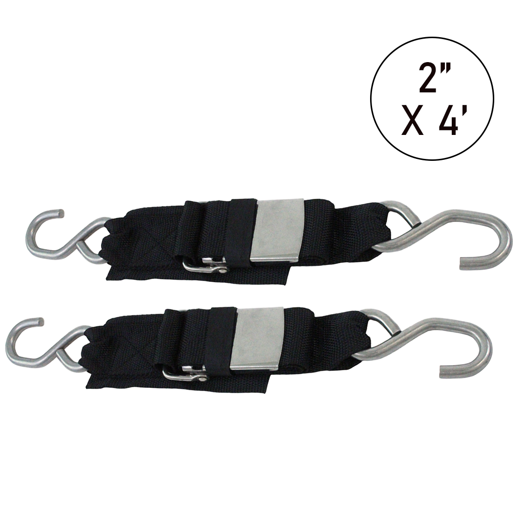 Boxer NauticalGuard Pro 4' Marine Transom Tie Down Straps - Set of 2