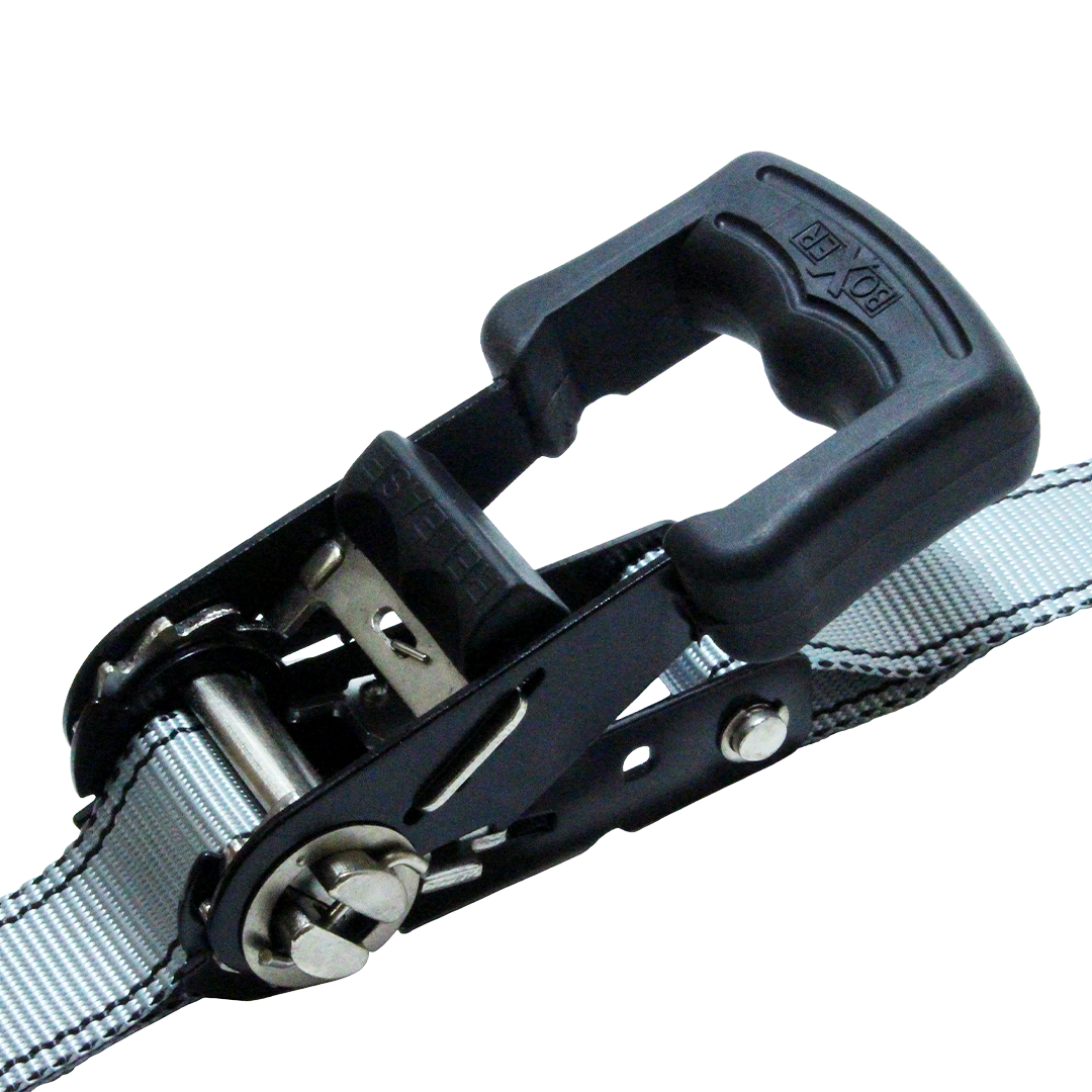 Boxer UltraGrip 1 1/4" x 16' Heavy-Duty Ratchet Tie Downs with S Hooks