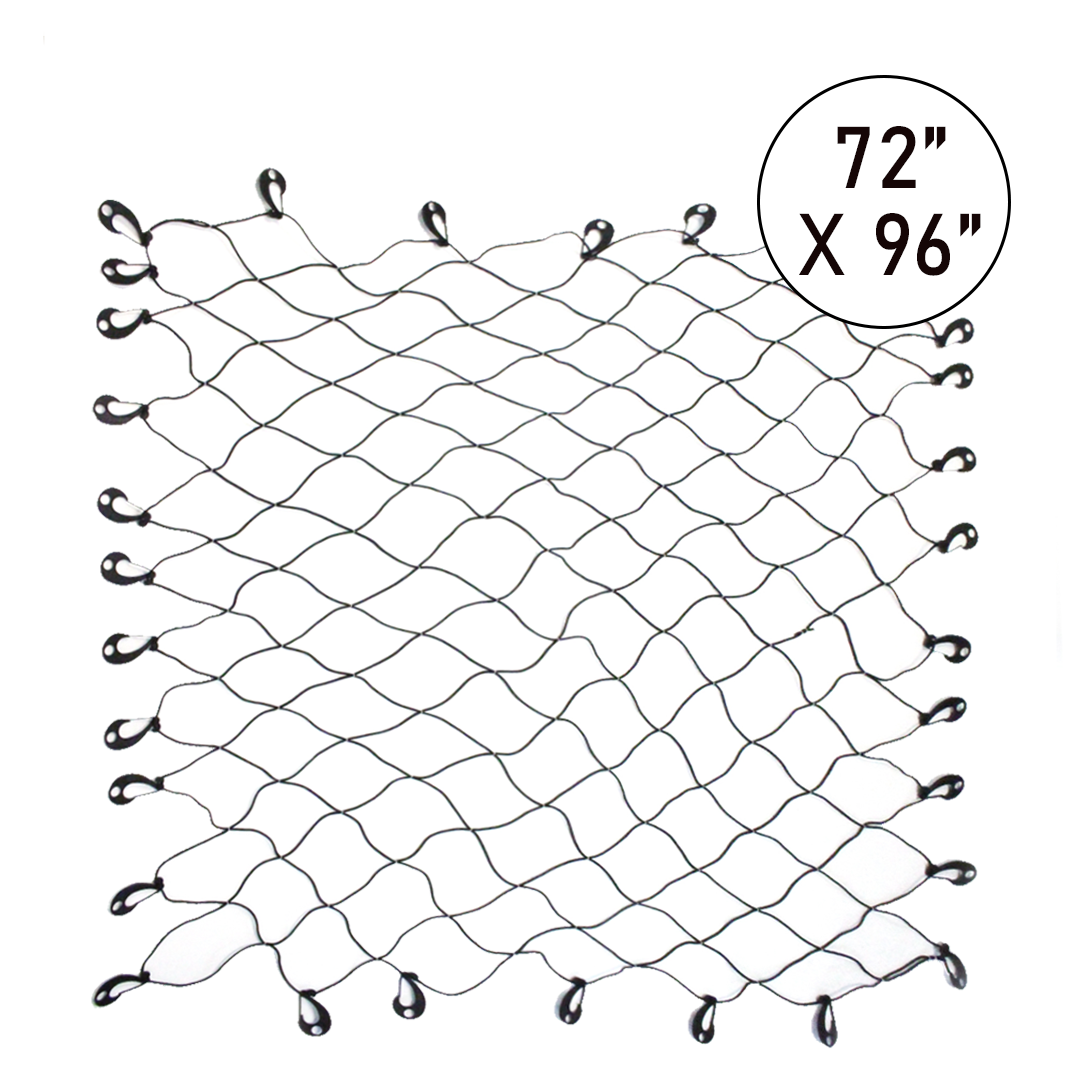 Boxer MegaFlex Cargo Net: 72" x 96" with 32 Adjustable Hooks