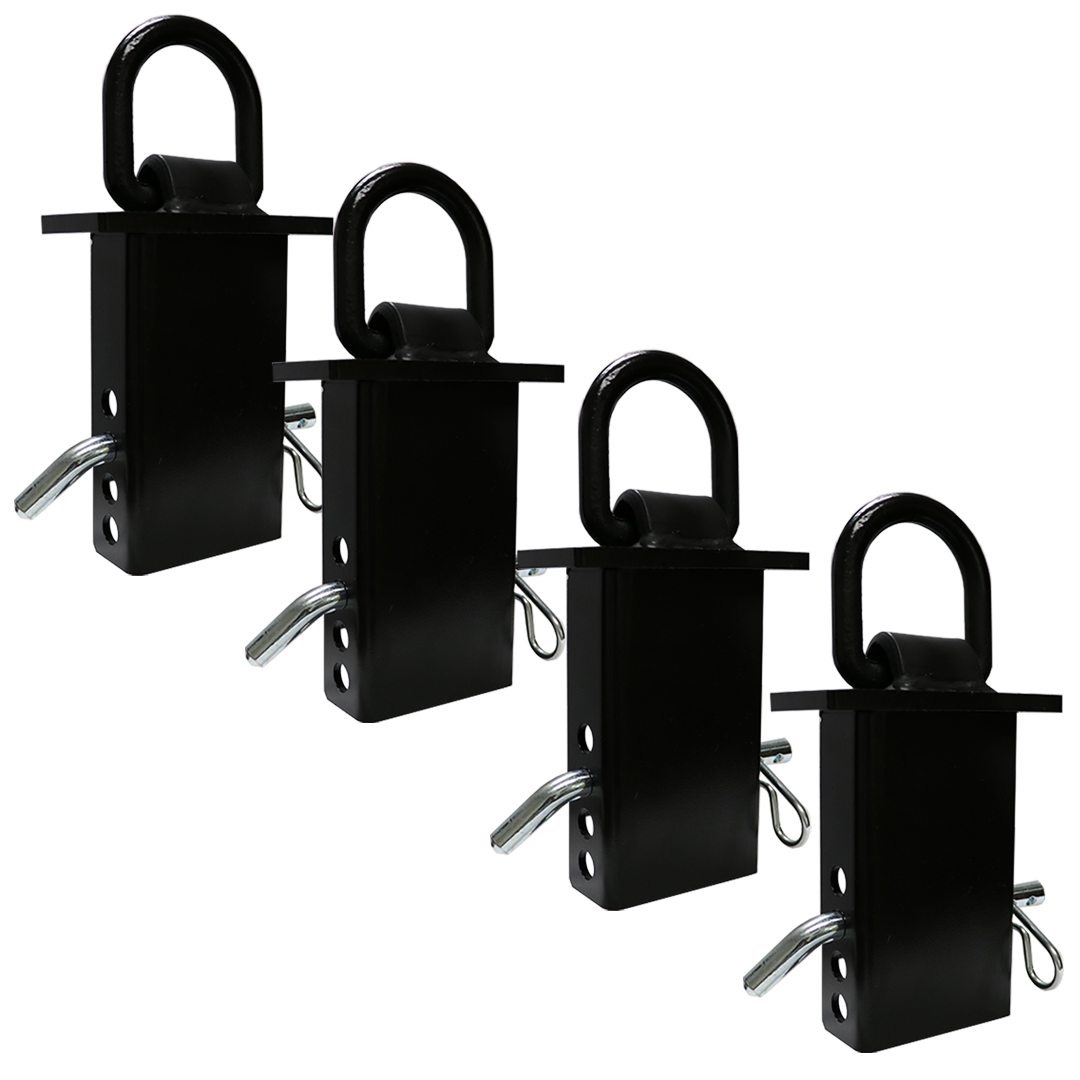 Heavy-Duty 1/2" D-Ring Stake Pocket Tie Down Anchor - Set of 4