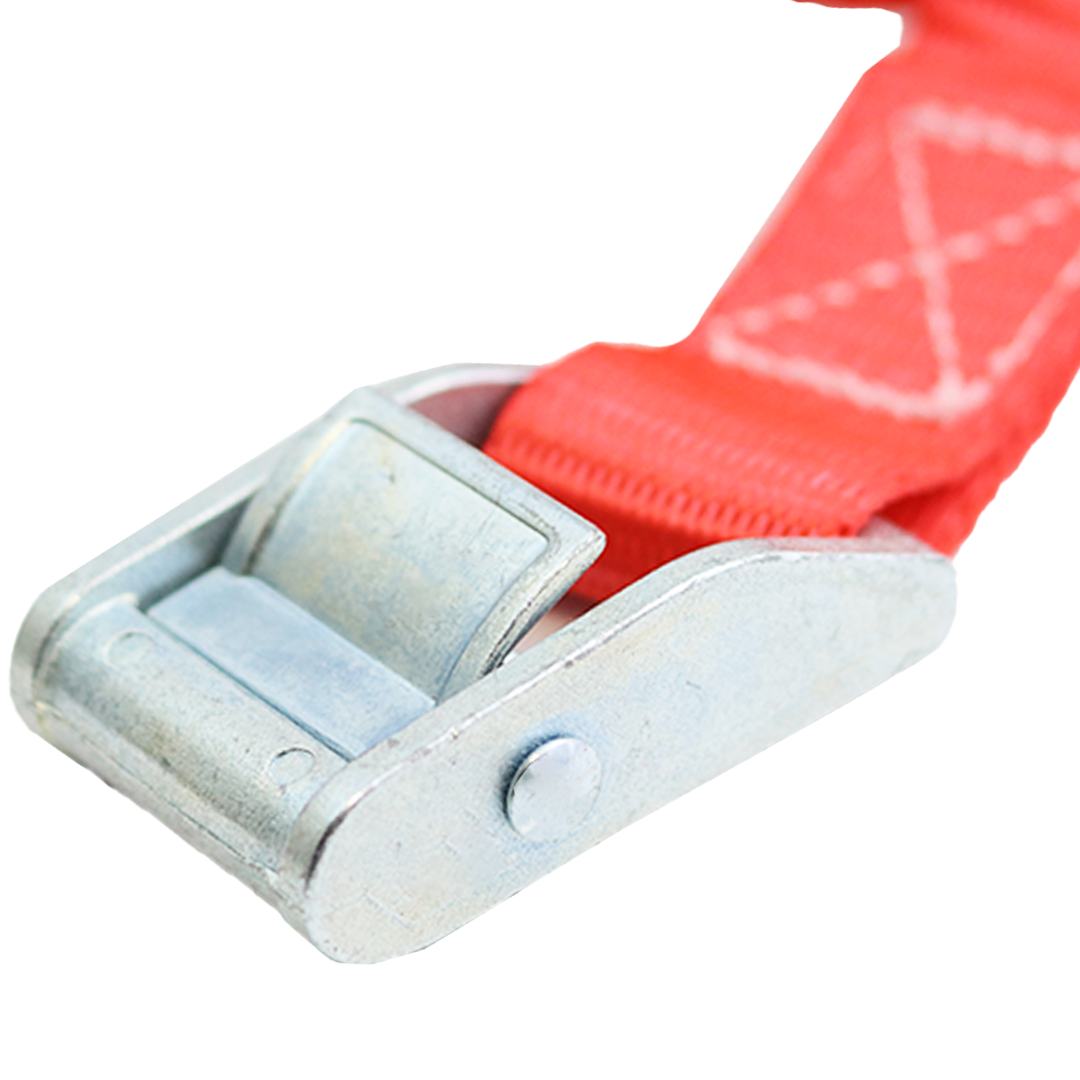 Boxer 1" x 10' Cam Buckle Tie Down - 1100 lbs Strength, Hi-Vis Red