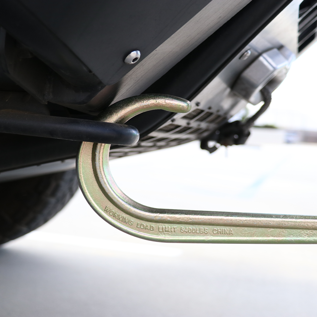 Boxer V-Flex TitanHook Precision V-Bridle Strap with 8" Forged Towing J Hook