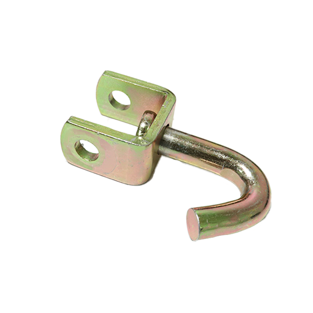 1.5" Swivel J-Hook Tie Down Attachment Hook - 6,600 lbs. Breaking Strength, Yellow Chrome