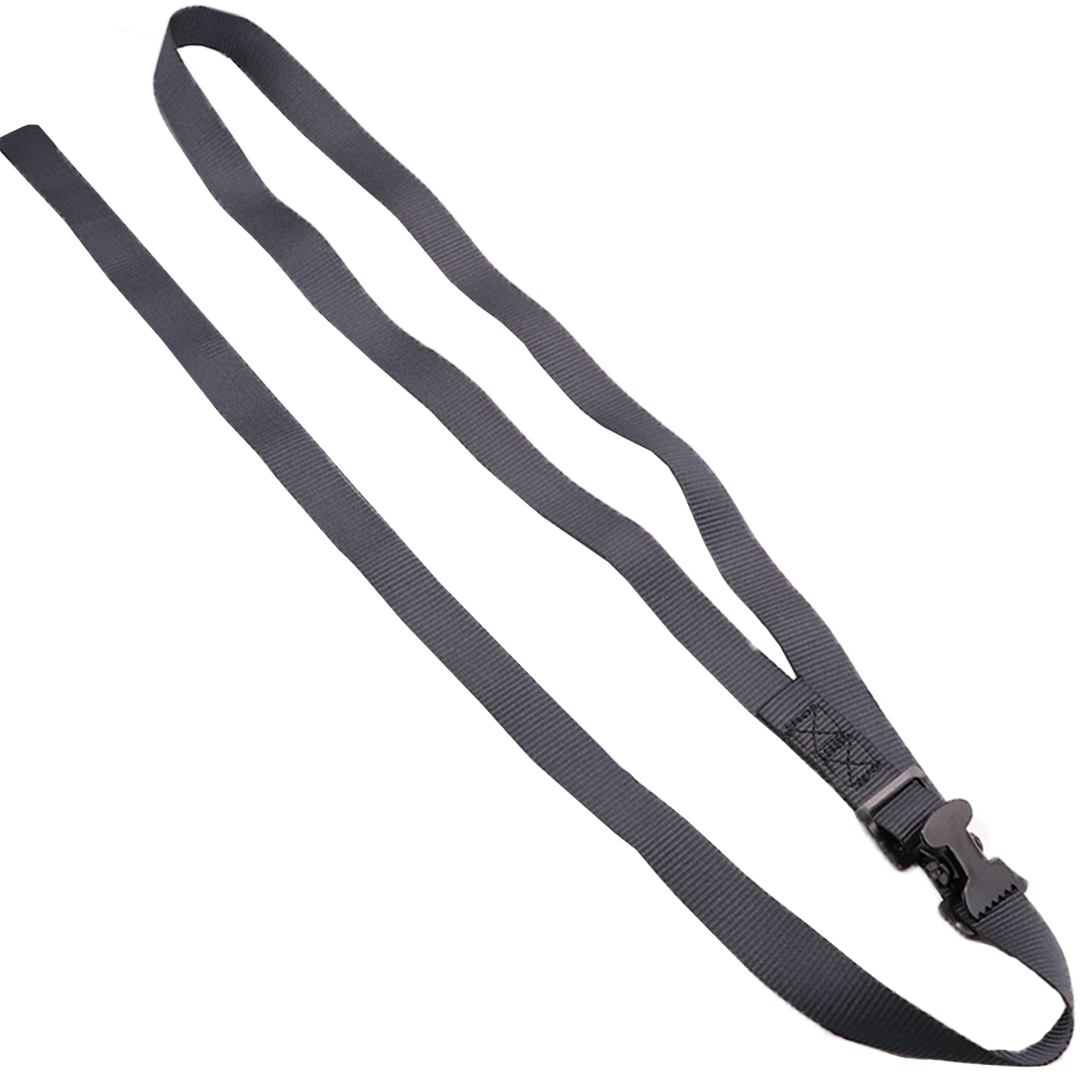 All-Purpose 1" x 6' Utility Black Tie Down with Alligator Clips