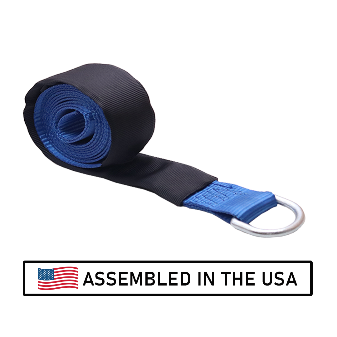 Heavy Duty High-Visibility Pro Blue Lasso Straps - 10,000 lbs. Break Strength