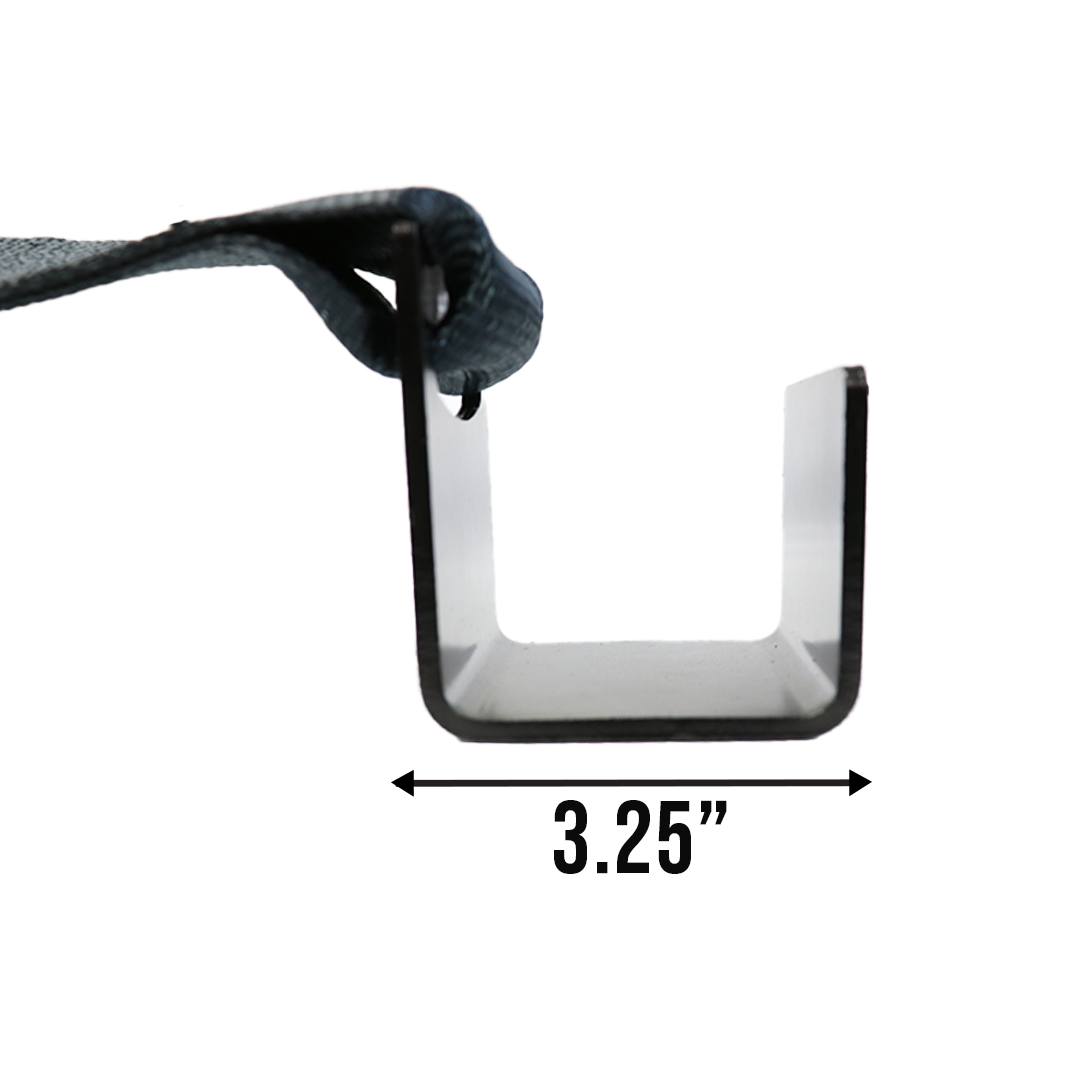 4" x 5' Roll-Off Container Straps with Extra Large Flat Hook - DOT Compliant for Container Securement - 2 Pack