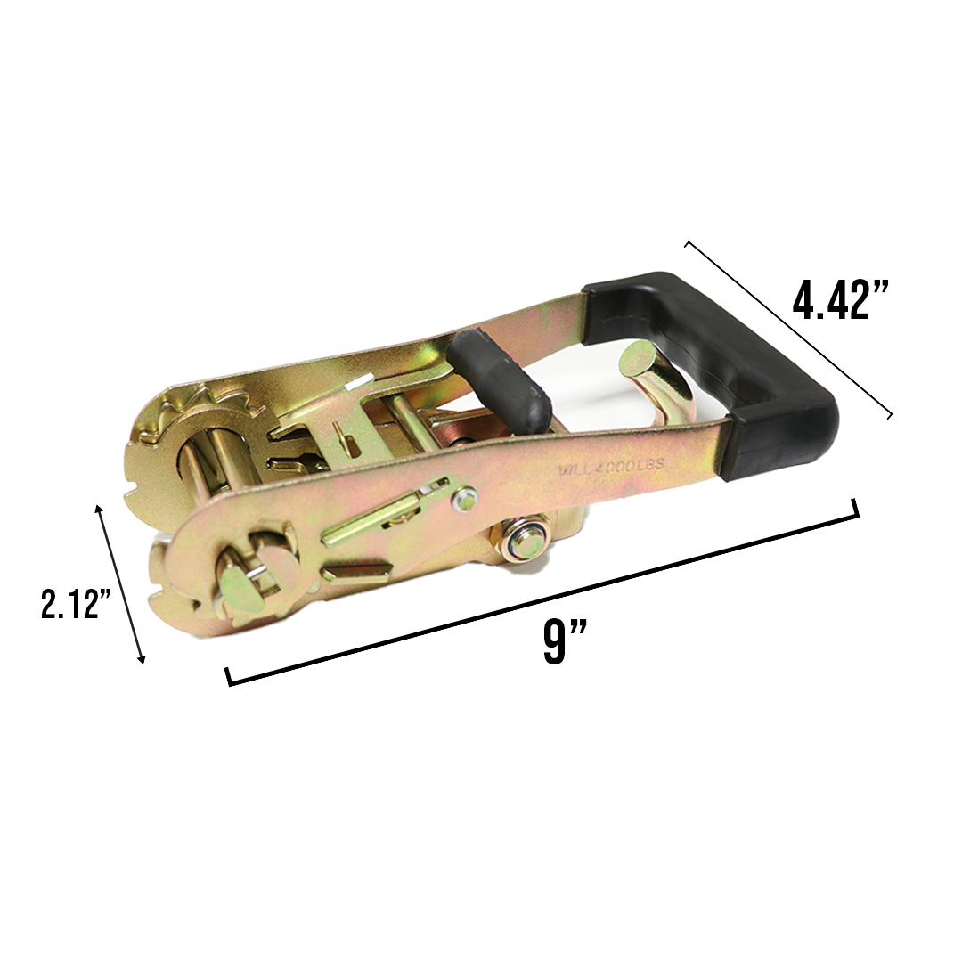 DuoForce Pro 2" Ratchet Buckle: Precision Performance with Ergonomic Comfort, 10,000 lbs Strength, Swivel J Hook, and Double Locking