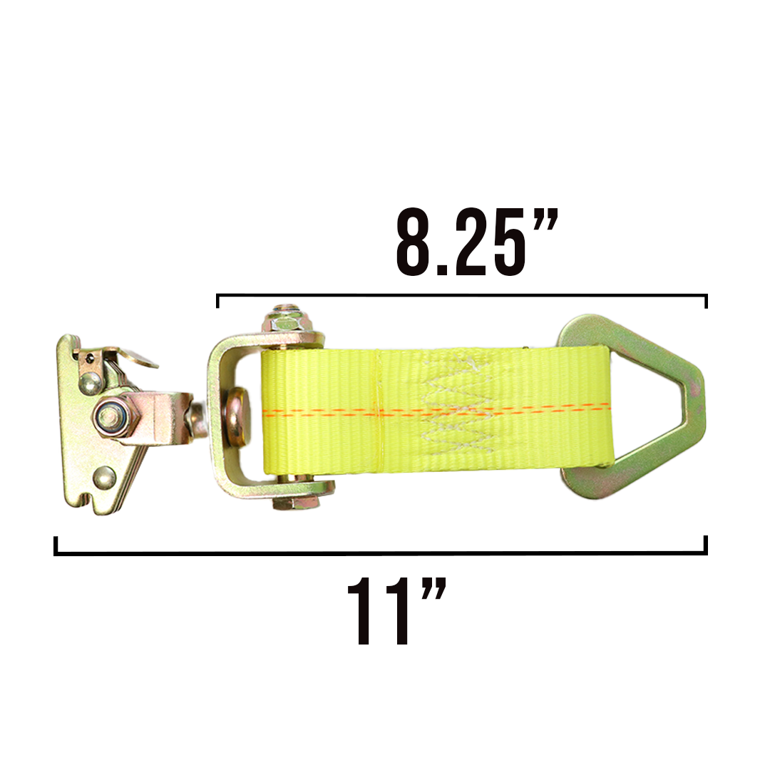 Forged Delta Ring Rope Tie-Off with E Track Swivel Idler - 4800 lbs Breaking Strength