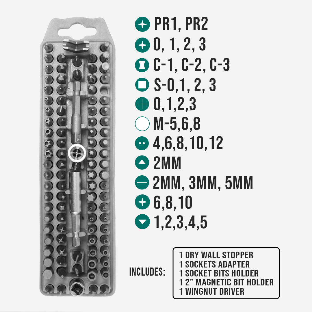 Boxer Signature Series: 100-Piece Bit Set - Your Comprehensive Toolkit for Every Task