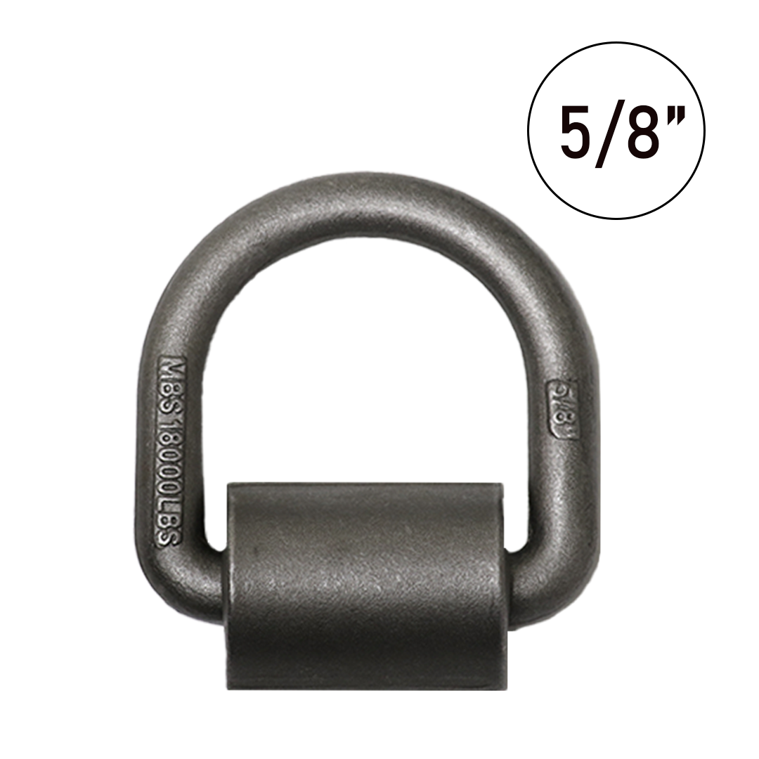 Heavy Duty 5/8" Weld-On Forged Lashing D-Ring with Mounting Bracket