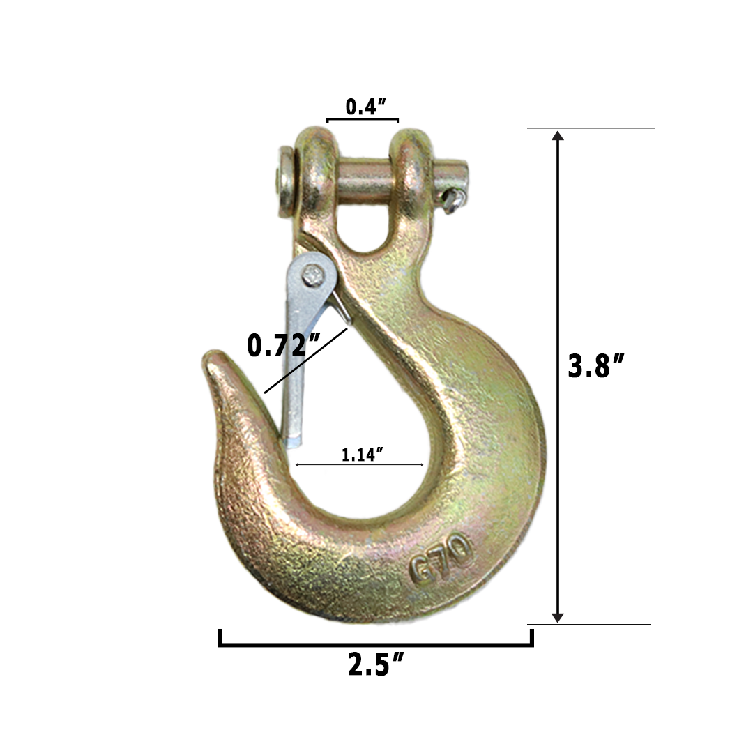 Grade 70 35" Trailer Safety Chain with 1/4" Clevis Hook