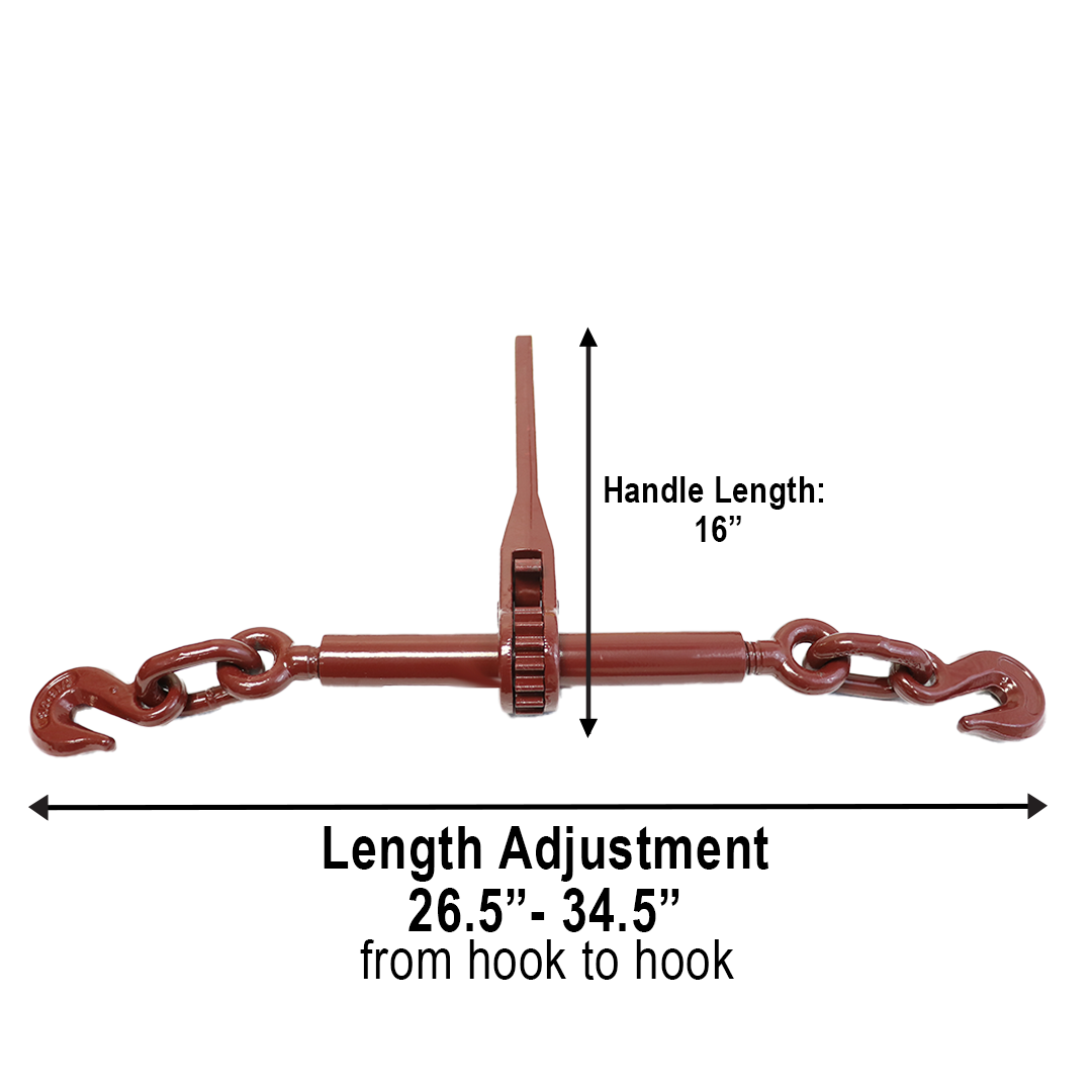 Heavy Duty 3/8" - 1/2" Ratchet Chain Binder, 9,200-lb, Fits 3/8" and 1/2" Grade 70 Chains