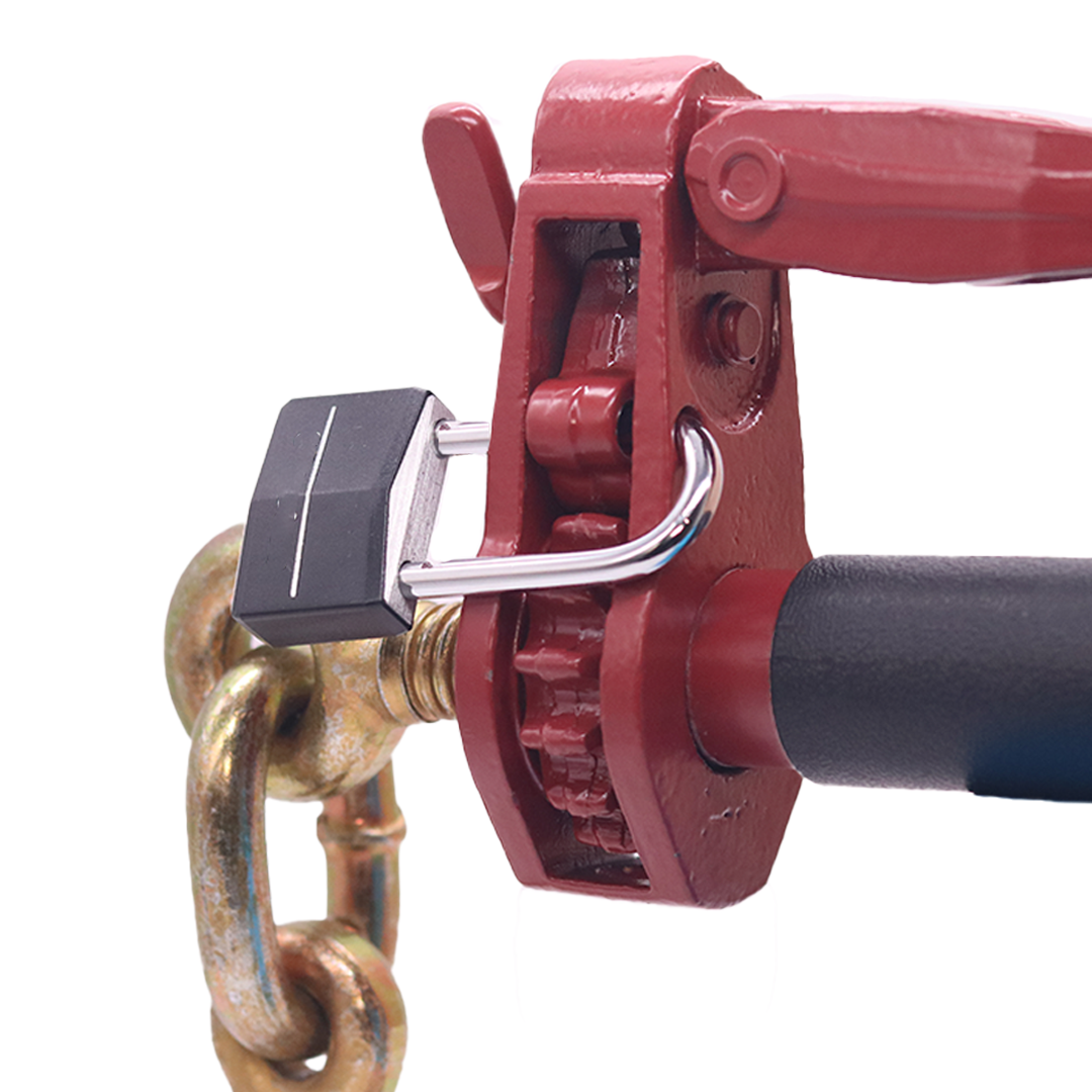Heavy-Duty Foldable Ratcheting Load Binder (3/8" - 1/2" Chain) with Ergonomic Handle