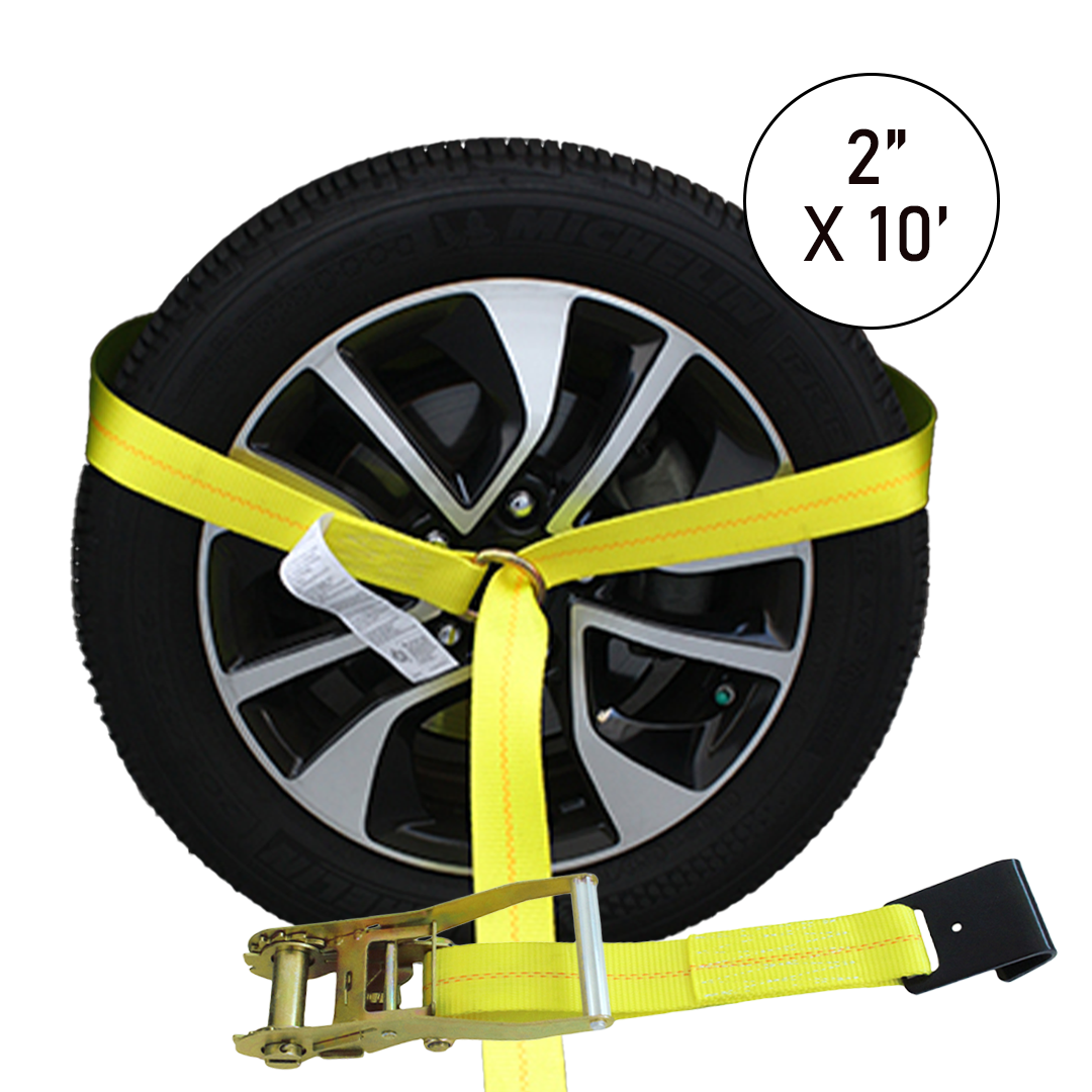 Boxer LassoGuard 2" x 10' Car Tie-Down Kit with Flat Hook Extension