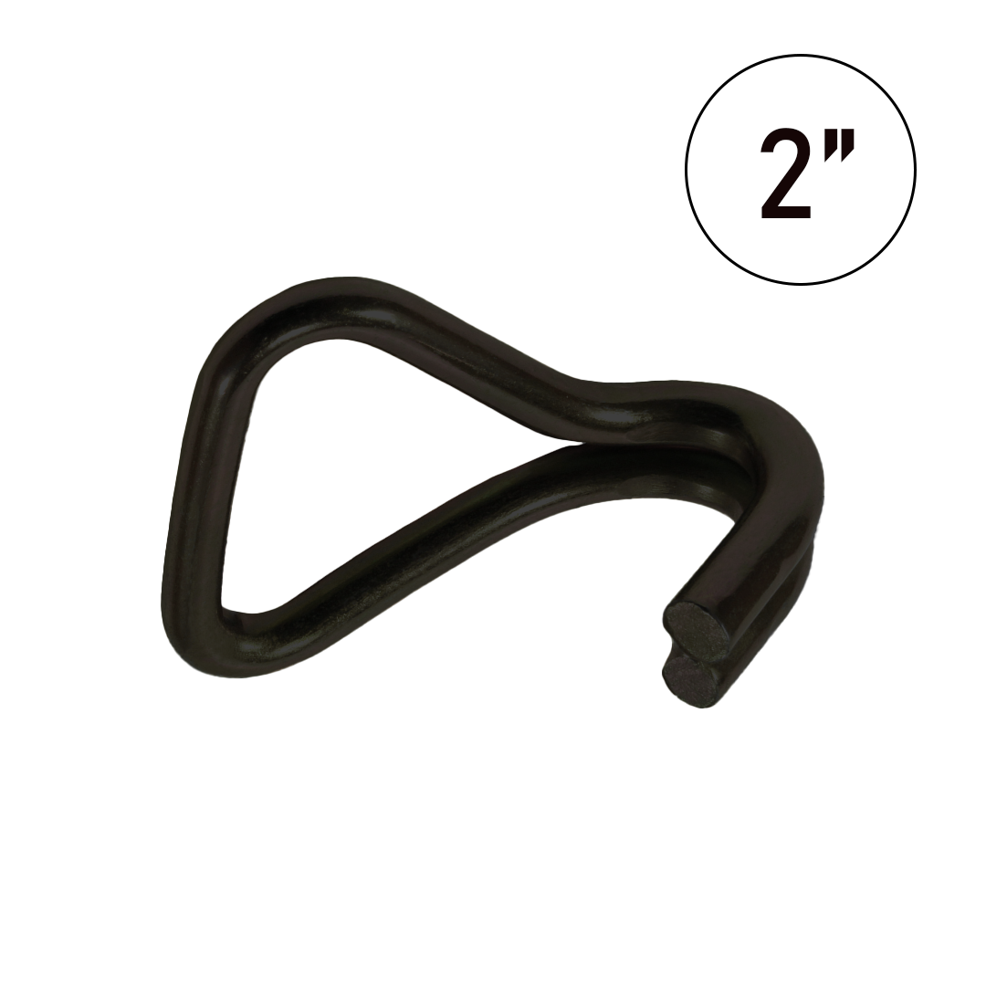 2 Inch Black Twin J Hook - 11,000 lb Extreme Duty Tie Down Anchor