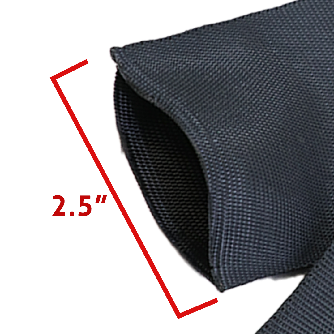2.5" x 18" Black Cordura Polyester Protective Sleeve