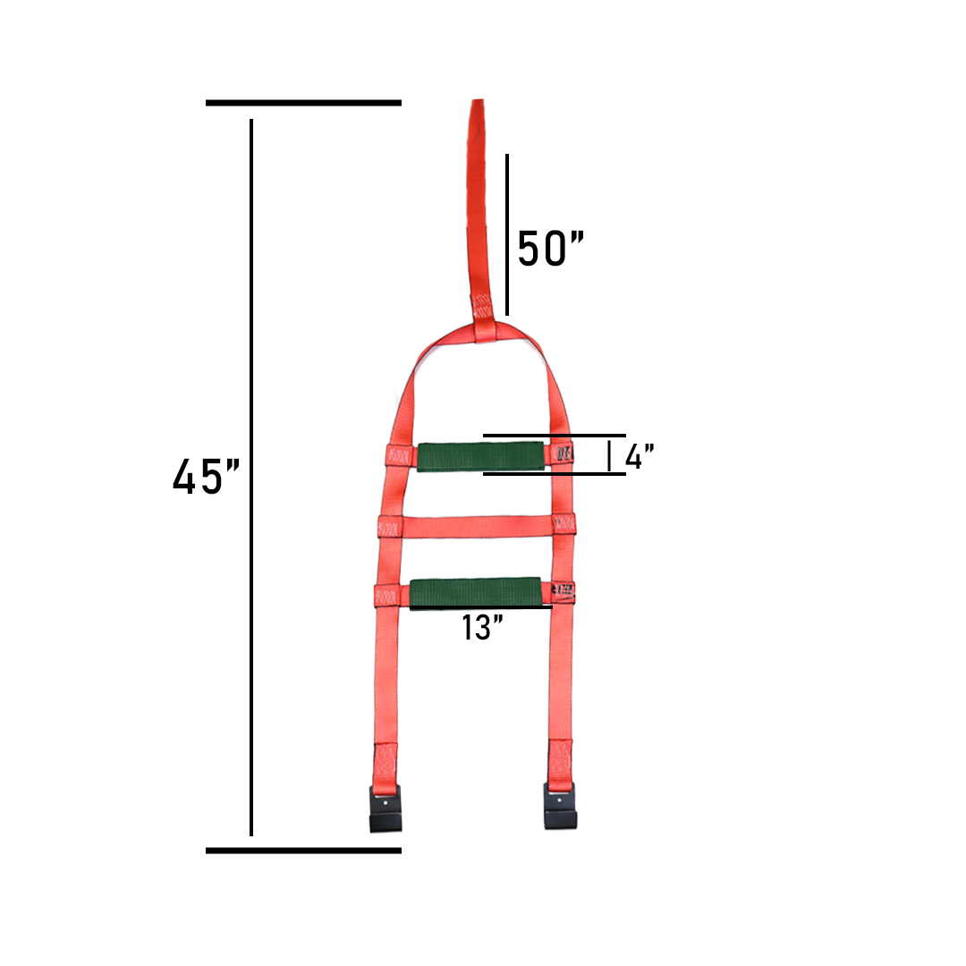 Boxer EliteGrip 2" x 8' Premium Wheel Basket Tire Holder with Flat Hooks and High-Performance Rubber Sleeves