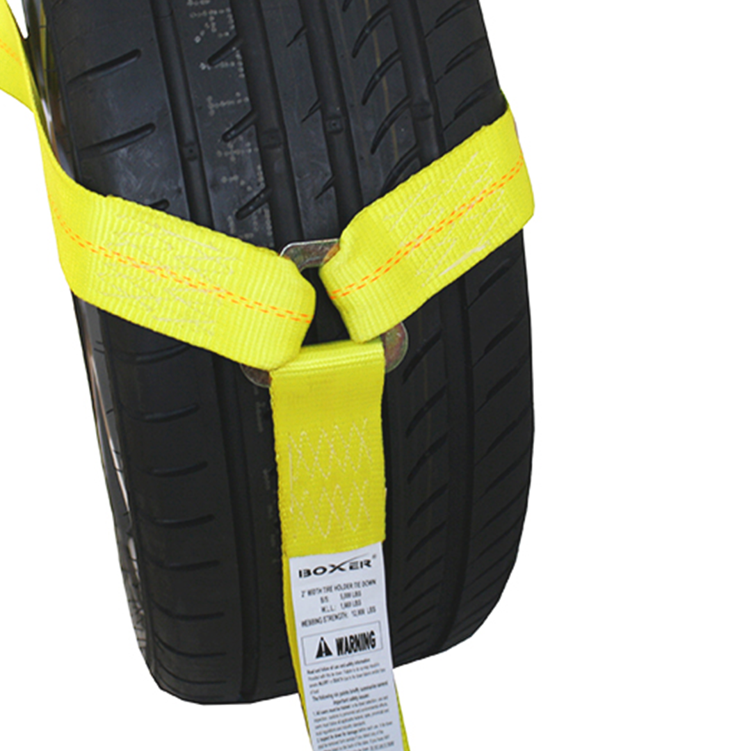 Boxer RoadGuard Pro 2" x 10' Wheel Basket Tire Holder: 10,000 lbs. Breaking Strength, Ratchet Extension, 3-Point Swivel Hook