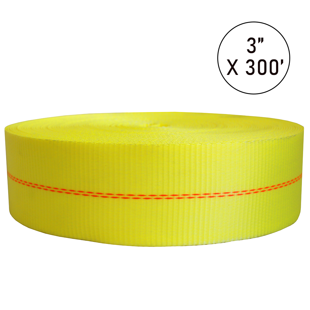 Boxer PolyPro 3" x 300' Heavy-Duty Polyester Tie Down Webbing Roll