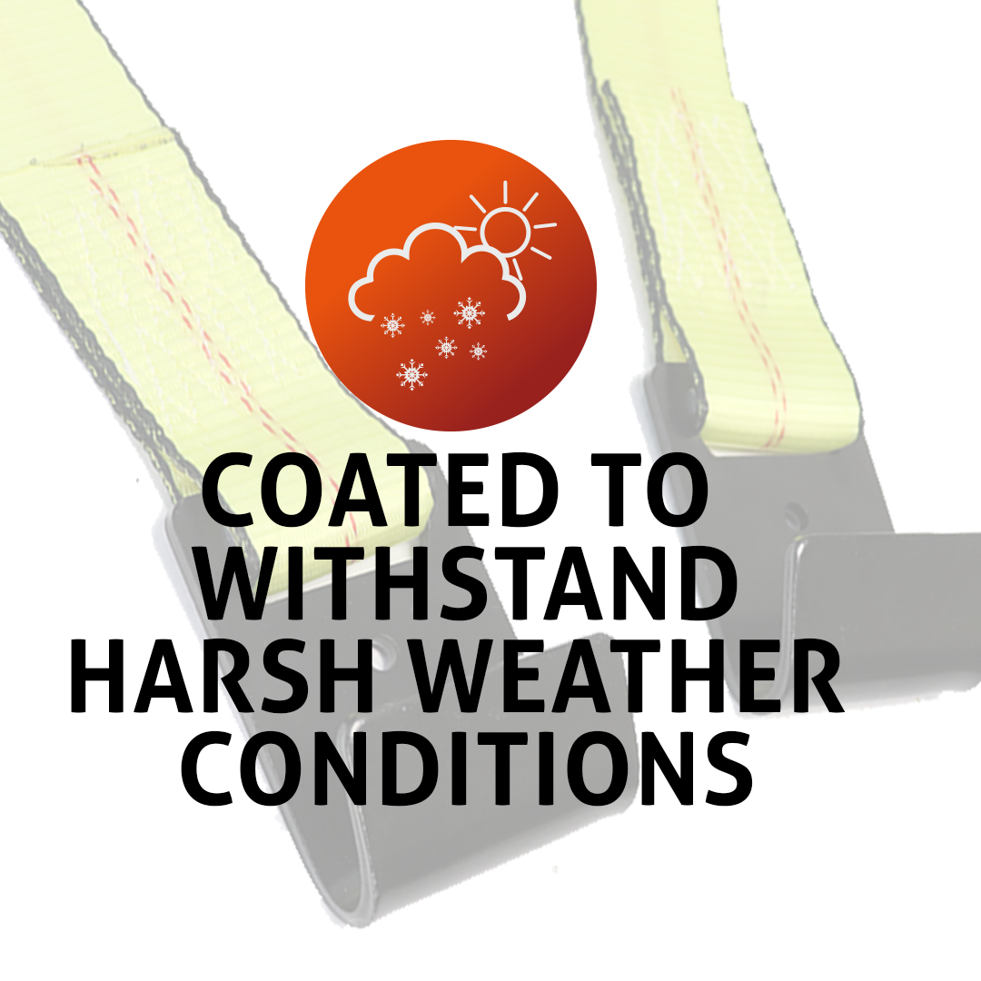 Boxer SureGrip 2" x 8' Wheel Basket Tire Holder with Flat Hooks and Grip-enhancing Rubber Sleeves