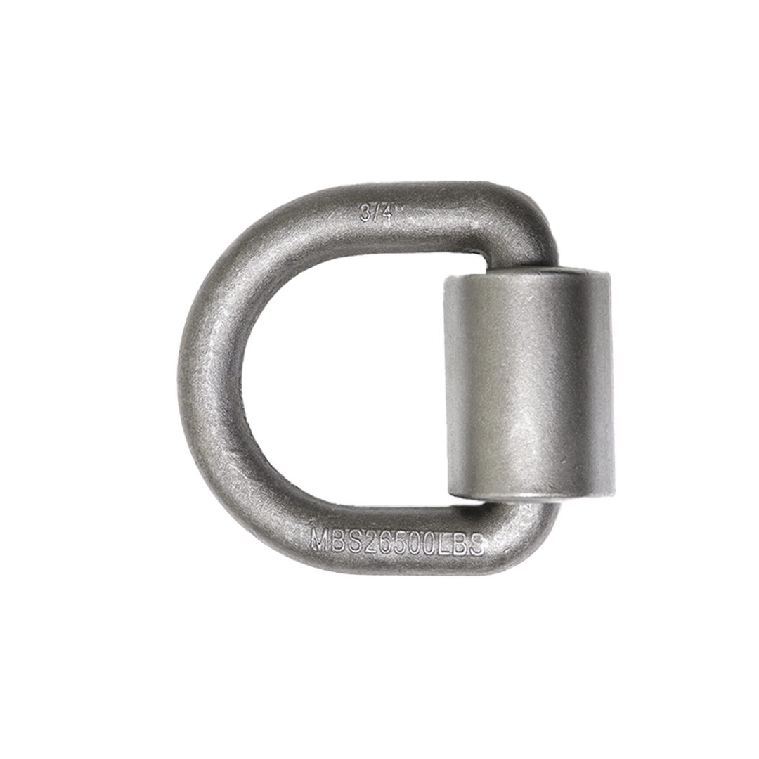 Heavy Duty 3/4" Weld-On Forged Lashing D-Ring with Mounting Bracket