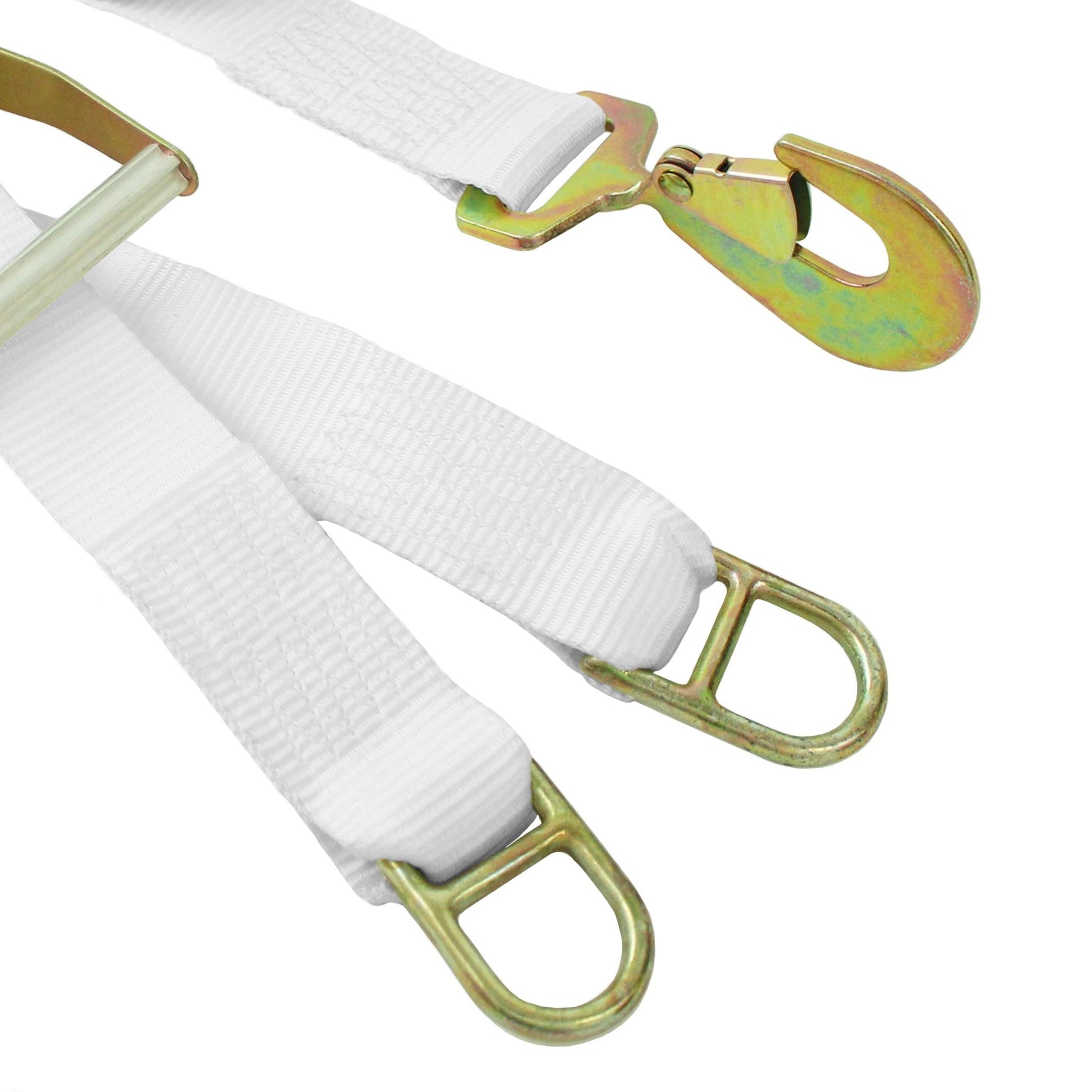 2 Inch Ratchet Tie Down with Twist Snap Hook and Double D Rings - Boxer Tools