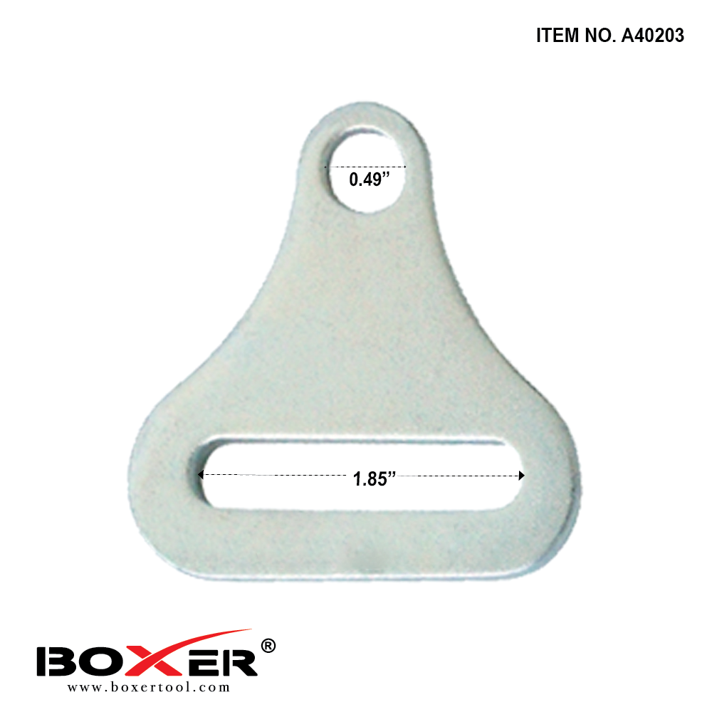 1.75" Triangular Bolt Plate, Zinc-Plated