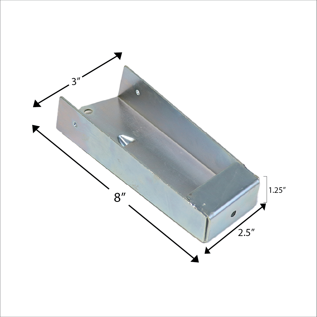 Fleming-Style Galvanized Square Sleeve for Wooden Stakes