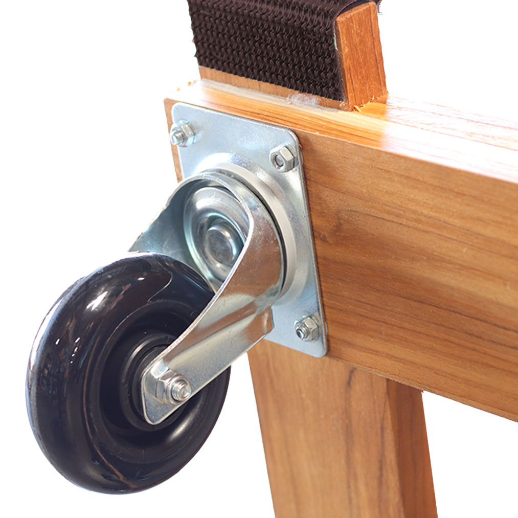Boxer 18” x 30” Solid Wood Furniture Moving Dolly with 3.5" Black Caster Wheels and Black Rubber Tread for Anti-Slip Protection