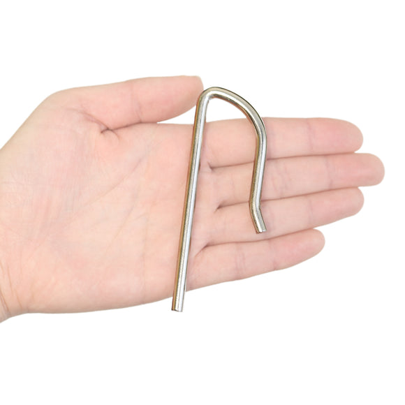 3.6" Heavy-Duty Steel J-Pin Ground Anchor: High-Tensile Steel Perimeter & Tent Stake
