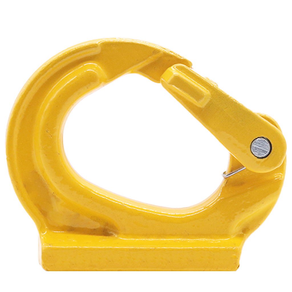Heavy-Duty 2-Ton Weld-On Forged Anchor Hooks with Safety Latch - G80 Construction