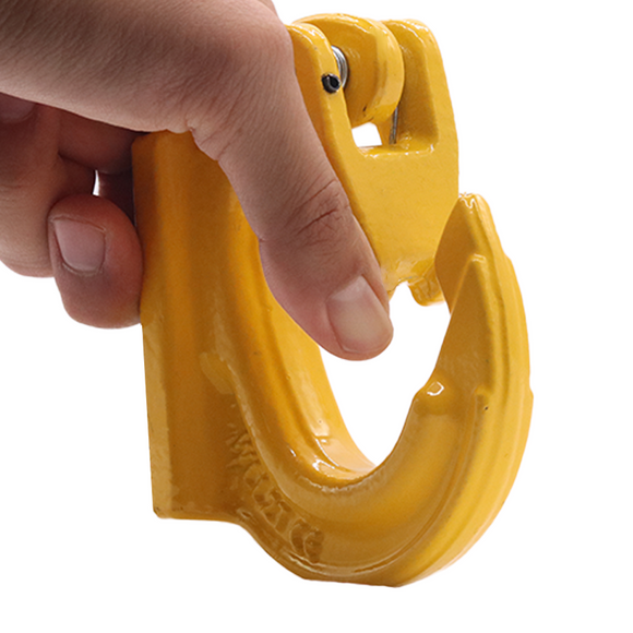 Heavy-Duty 2-Ton Weld-On Forged Anchor Hooks with Safety Latch - G80 Construction