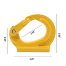 Heavy-Duty 2-Ton Weld-On Forged Anchor Hooks with Safety Latch - G80 Construction-9