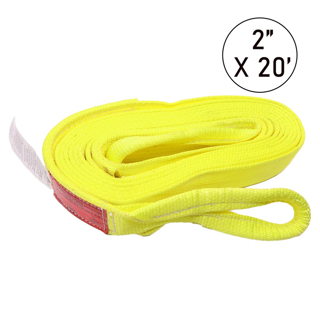 Heavy Duty 2" Lifting Sling with Reinforced Twisted Loop Eyes