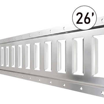 26ft Galvanized Steel E-Track – Heavy Duty Horizontal Tie-Down Rail (2,000 lbs Rating)