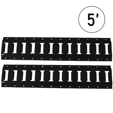 5ft Black Horizontal E-Track: Ultimate Cargo Control & Organization