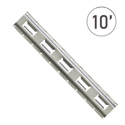 Maximize Vertical Space: 10ft Black E-Track - Your Ultimate Wall-Mounted Gear Organizer!