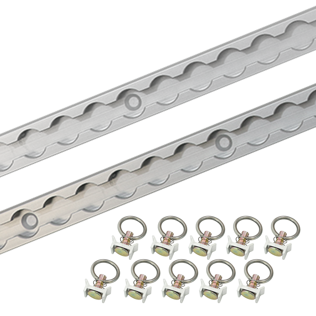 4' L Track Tie Down System - Silver