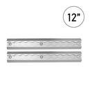 PrecisionEdge 1-Foot Aluminum Logistic Tracks: Set of 2 - 2200 lbs Load Capacity-1