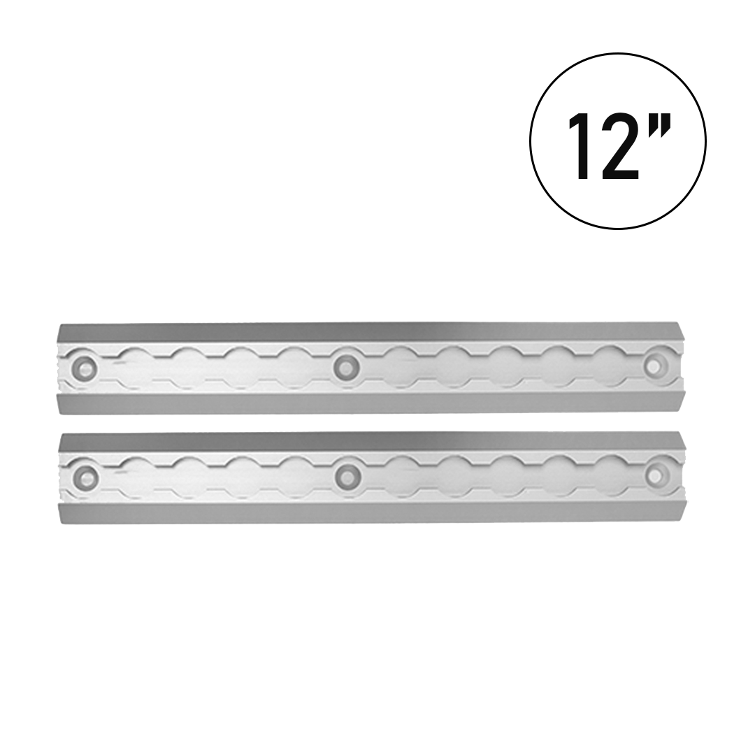 PrecisionEdge 1-Foot Aluminum Logistic Tracks: Set of 2 - 2200 lbs Load Capacity