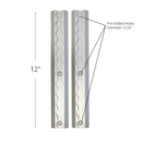 PrecisionEdge 1-Foot Aluminum Logistic Tracks: Set of 2 - 2200 lbs Load Capacity-5
