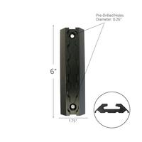 Ultimate Aluminum L Tracks - Zinc/Black Finish