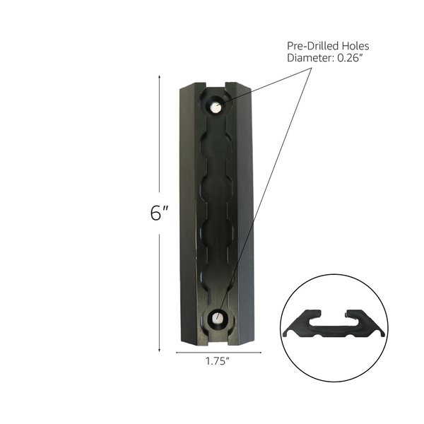 Ultimate Aluminum L Tracks - Zinc/Black Finish