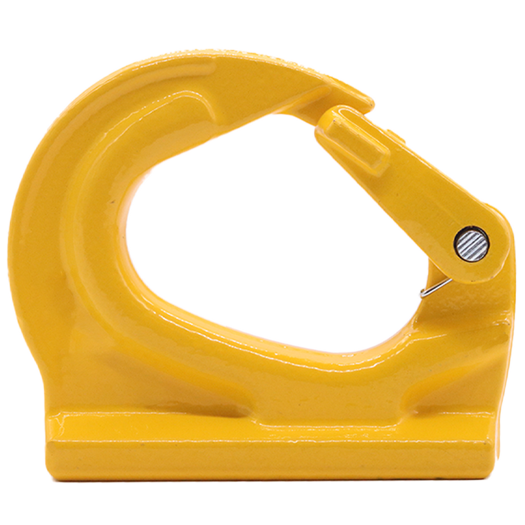 Heavy-Duty 3-Ton Weld-On Forged Anchor Hooks with Safety Latch - G80 Construction